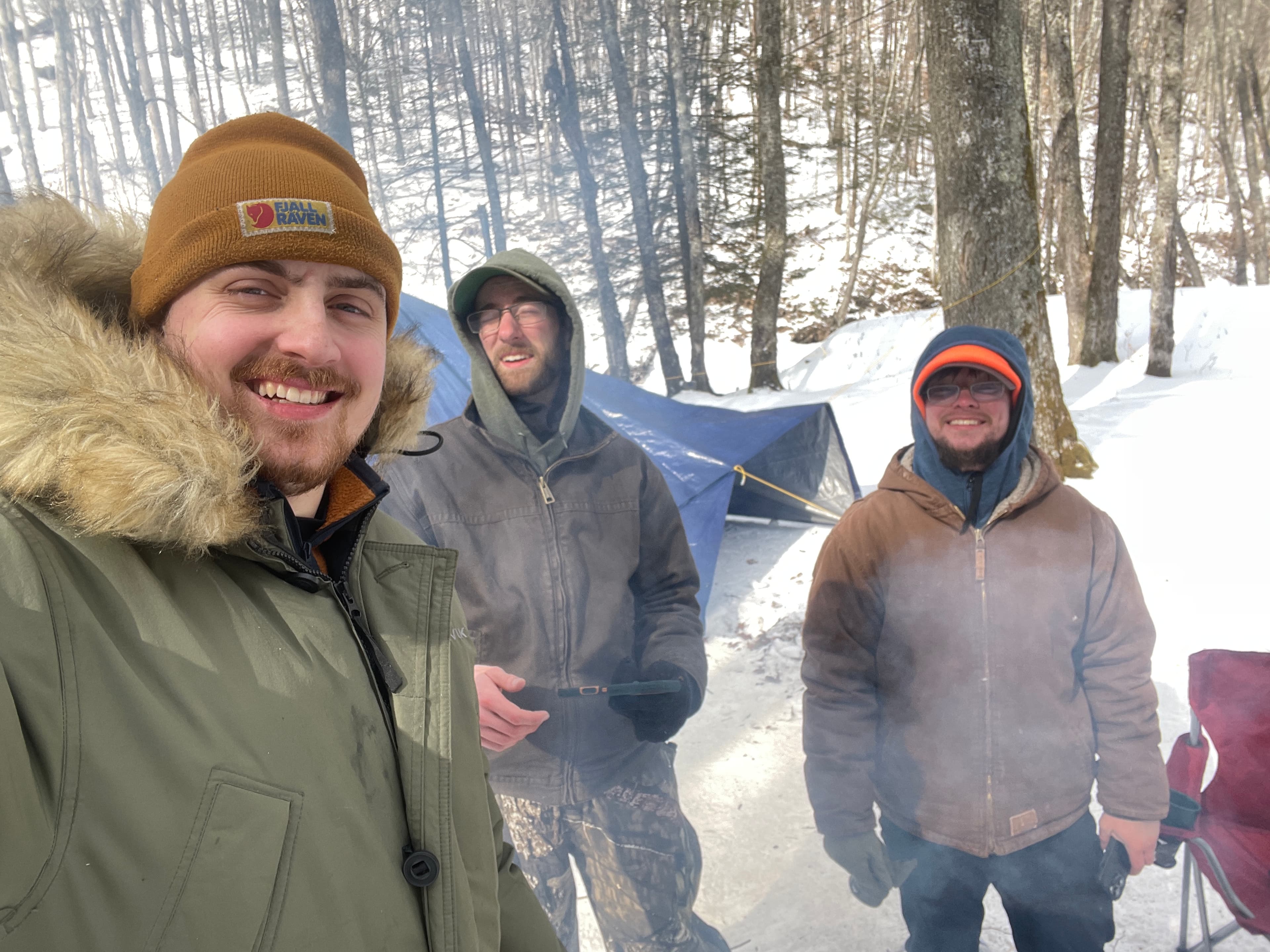 Camping at 0°F.
