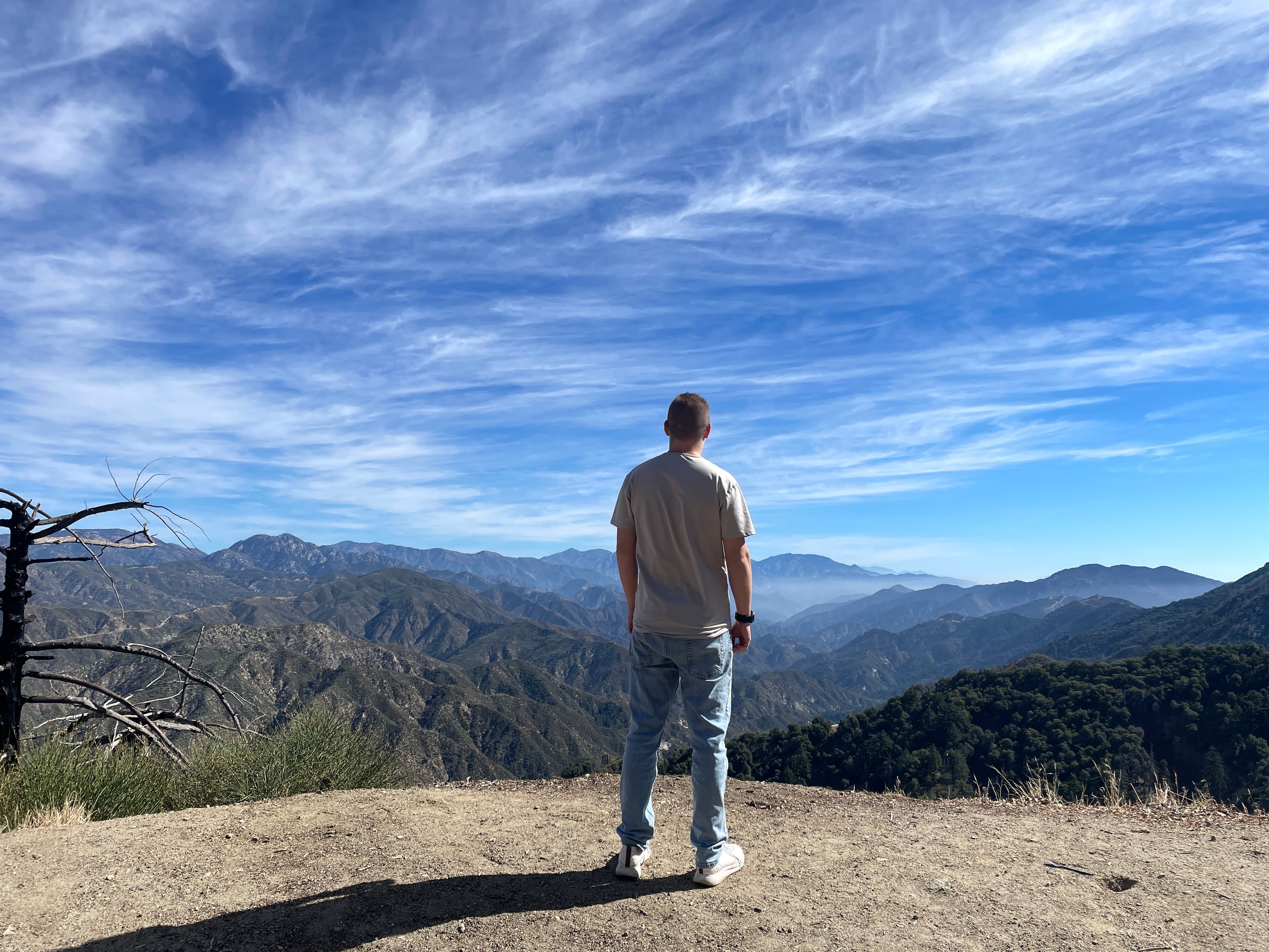 Overlook in the San Gabriel Mountains, California.