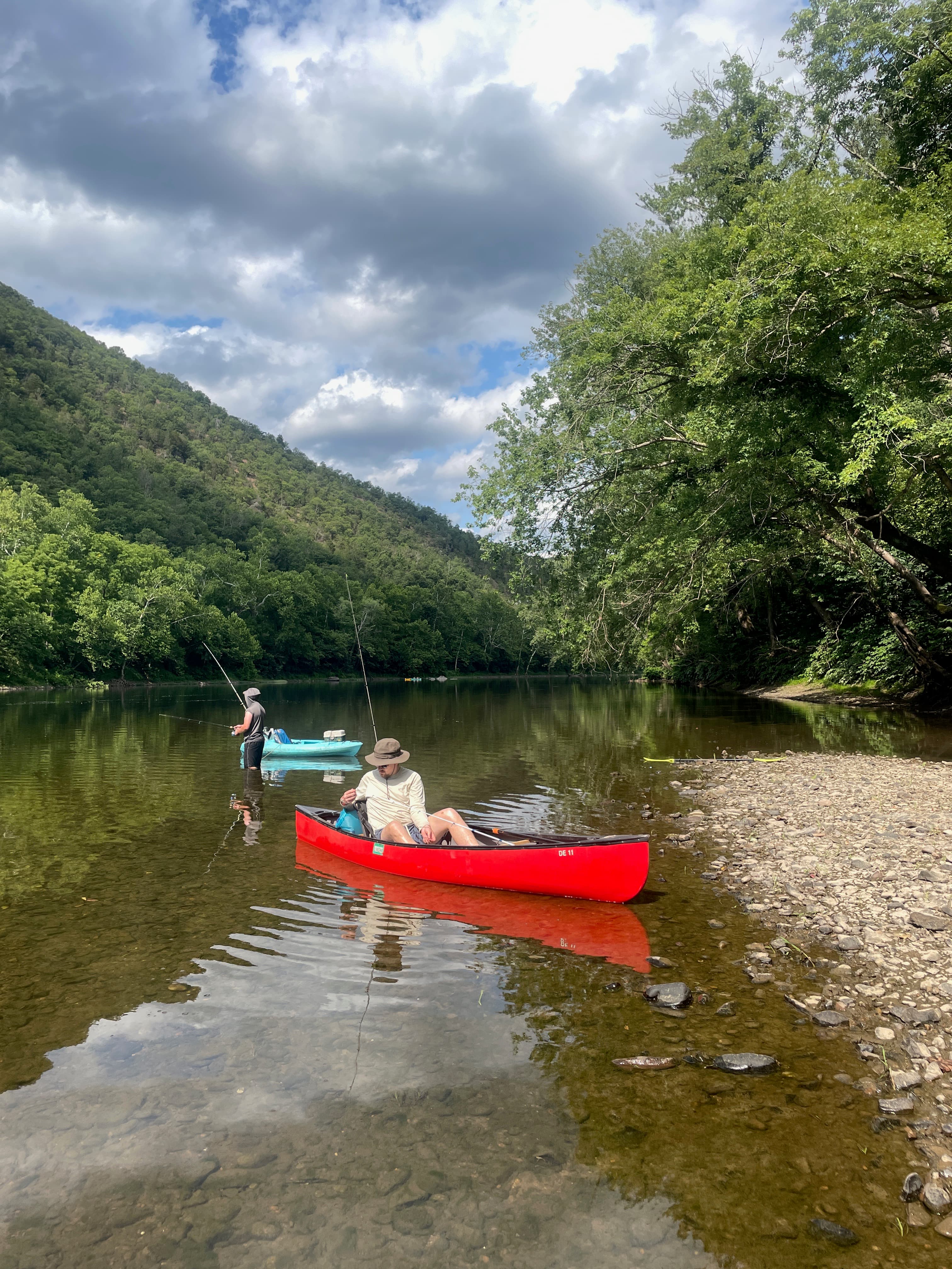 Fishing with friends in West Virginia.