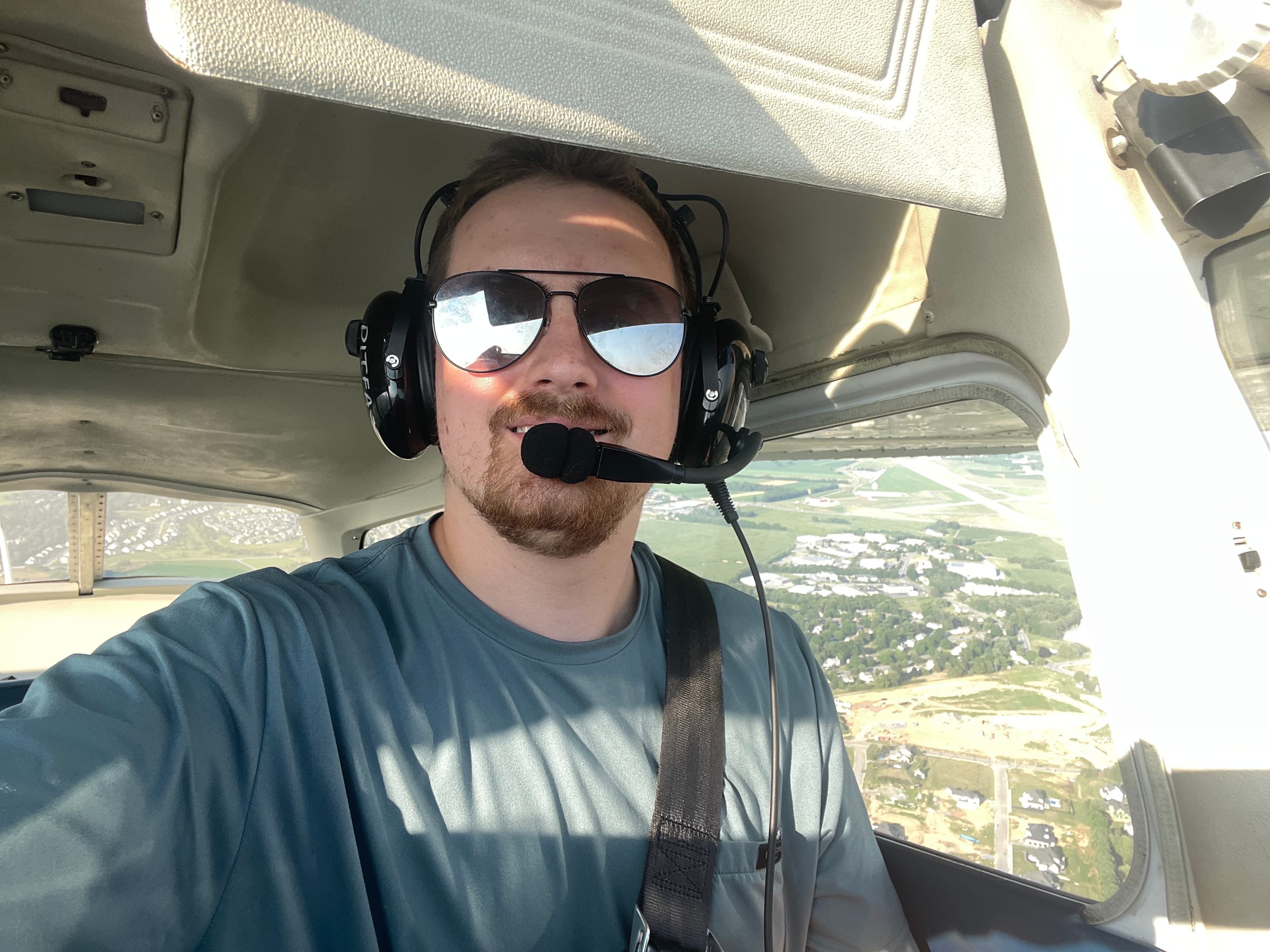 First solo cross-country flight.